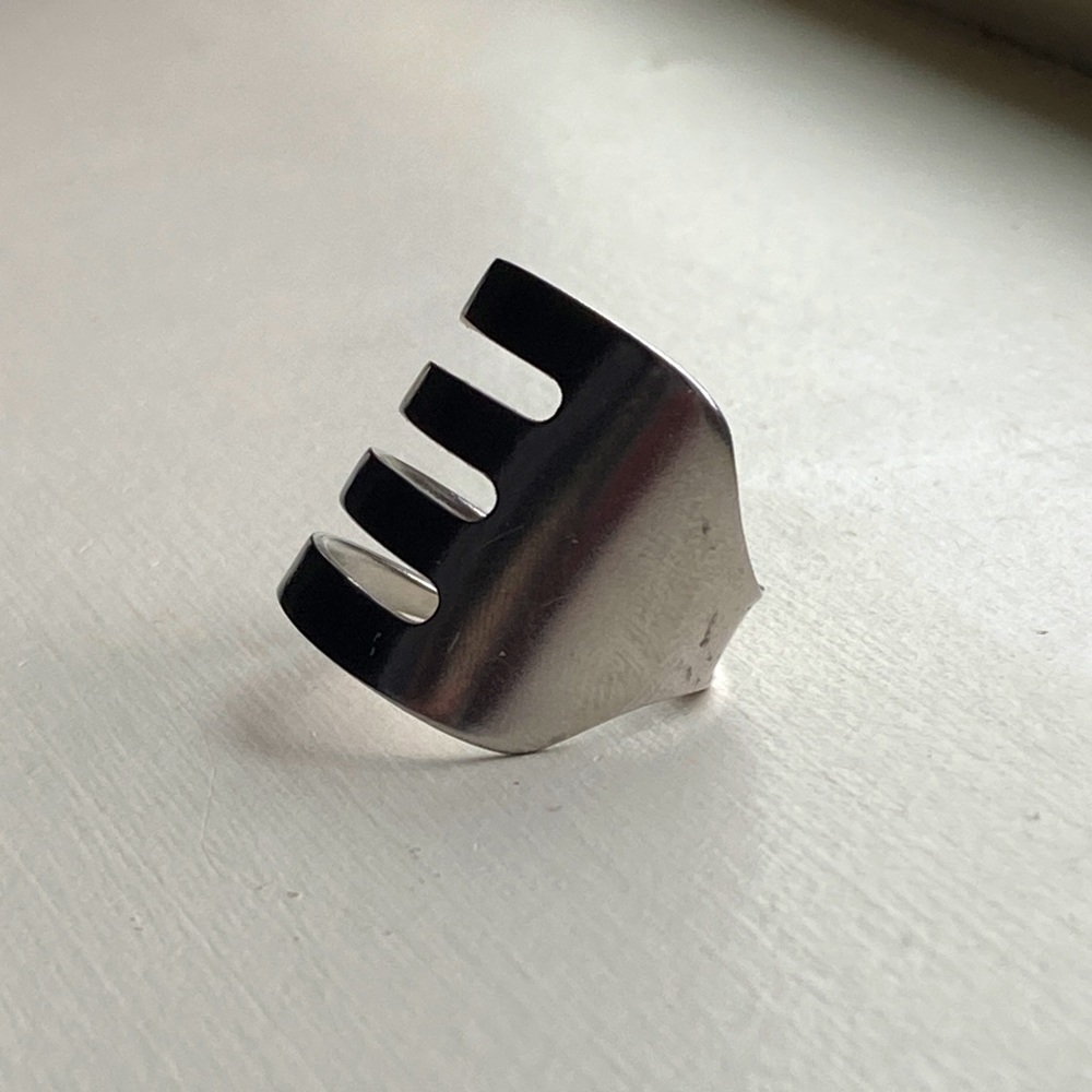 Handmade fork ring, size 7 - Picture 3 of 6